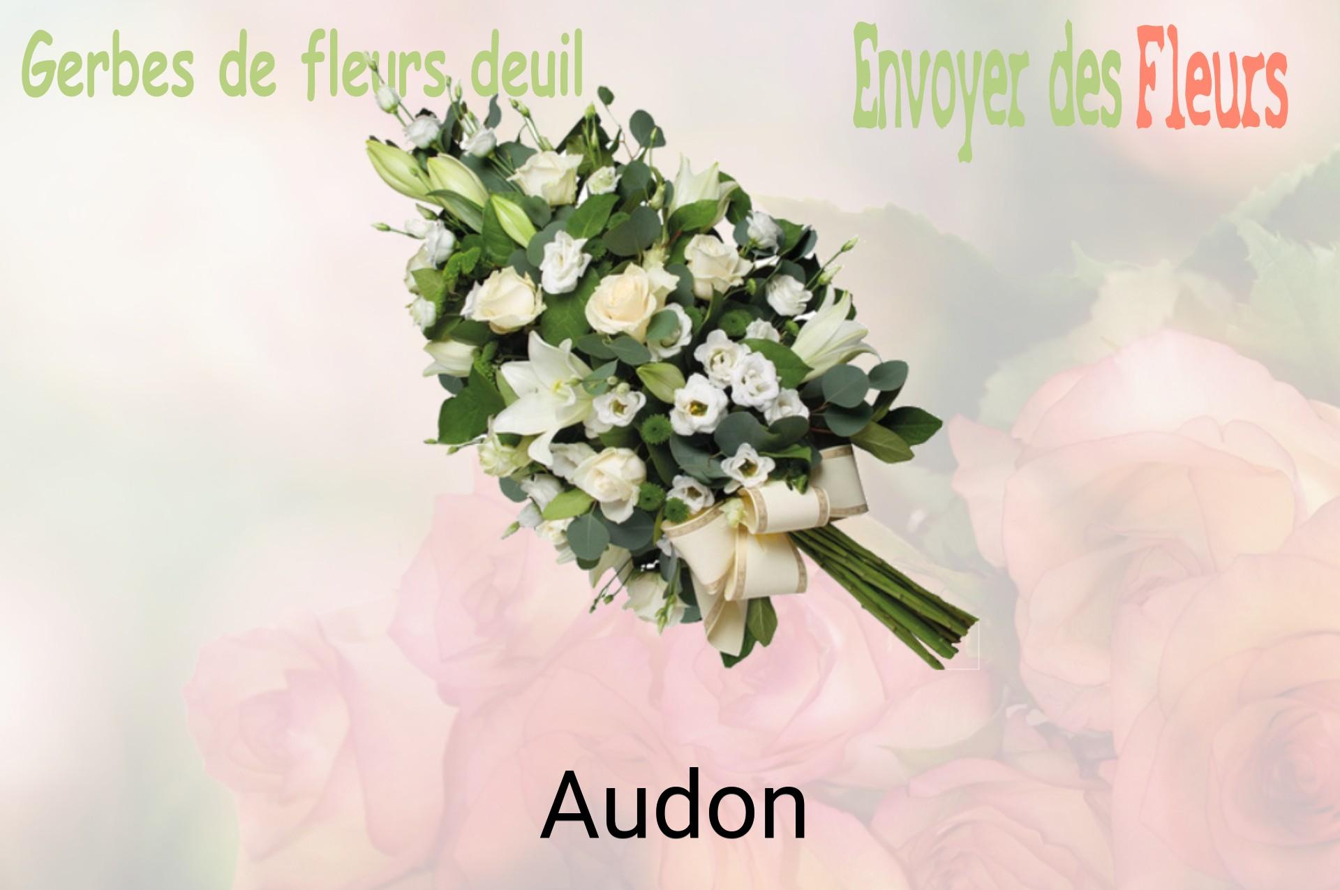 Gerbe de fleurs de deuil livrée à Audon